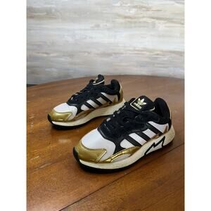 Adidas Tresc Run Shoes Size 5.5 White/Black/Gold